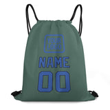Custom Blue Green Sky Blue Drawstring Bag