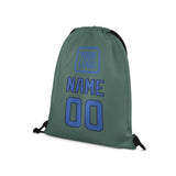 Custom Blue Green Sky Blue Drawstring Bag