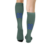 Custom Blue Green Sky Blue Knee-High Sock