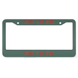 Custom Blue Green Orange Red License Plate Frame