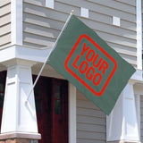 Custom Blue Green Orange Red Flag