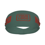 Custom Blue Green Coral Red Sports headband