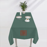Custom Blue Green Orange Red Square Table Cloth