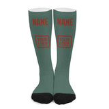Custom Blue Green Coral Red Knee-High Sock