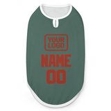 Custom Blue Green Coral Red Pet Vest