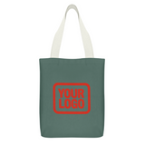 Custom Blue Green Coral Red Canvas Tote Bag