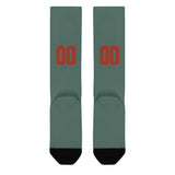 Custom Blue Green Coral Red Knee-High Sock