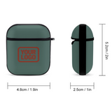 Custom Blue Green Coral Red AirPods Case
