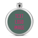 Custom Blue Green Pink Hip Flask