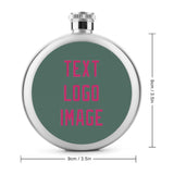 Custom Blue Green Pink Hip Flask
