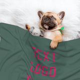 Custom Blue Green Pink Pet Blanket