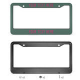 Custom Blue Green Pink License Plate Frame