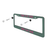 Custom Blue Green Pink License Plate Frame