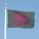 Custom Blue Green Pink Flag