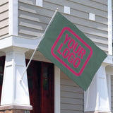 Custom Blue Green Pink Flag