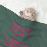 Custom Blue Green Pink Pet Blanket