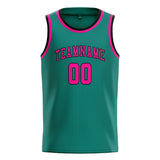 Custom Blue Green & Pink Colors Design Sports Basketball Jersey