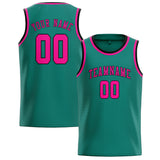 Custom Blue Green & Pink Colors Design Sports Basketball Jersey