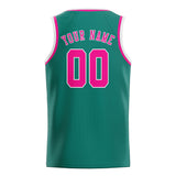 Custom Blue Green & Pink Colors Design Sports Basketball Jersey