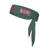 Custom Blue Green Light Pink Headband