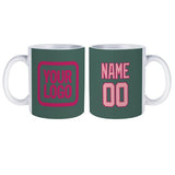 Custom Blue Green Light Pink Mug
