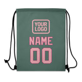 Custom Blue Green Light Pink Drawstring Bag