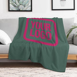 Custom Blue Green Pink Blanket