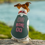 Custom Blue Green Light Pink Pet Vest