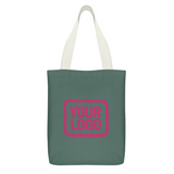 Custom Blue Green Light Pink Canvas Tote Bag