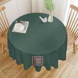 Custom Blue Green Light Pink Round Table Cloth