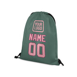 Custom Blue Green Light Pink Drawstring Bag