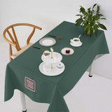 Custom Blue Green Pink Square Table Cloth
