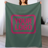 Custom Blue Green Pink Blanket
