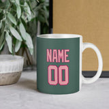 Custom Blue Green Light Pink Mug