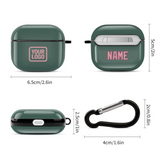 Custom Blue Green Light Pink AirPods Case (3rd Generation)