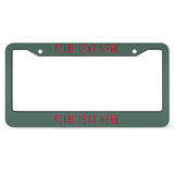Custom Blue Green Red License Plate Frame