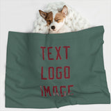 Custom Blue Green Crimson Red Pet Blanket