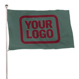 Custom Blue Green Crimson Red Flag