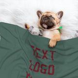Custom Blue Green Crimson Red Pet Blanket