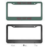 Custom Blue Green Crimson Red License Plate Frame