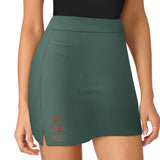 Custom Blue Green Coral Red A-Line Skort