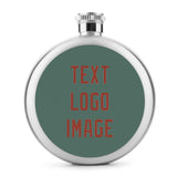 Custom Blue Green Coral Red Hip Flask