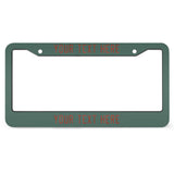 Custom Blue Green Coral Red License Plate Frame