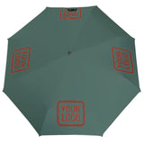 Custom Blue Green Coral Red Automatic Umbrella