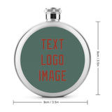 Custom Blue Green Coral Red Hip Flask