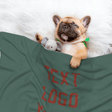 Custom Blue Green Coral Red Pet Blanket