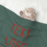 Custom Blue Green Coral Red Pet Blanket