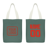 Custom Blue Green Orange Red Canvas Tote Bag