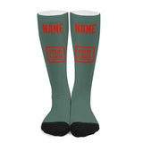 Custom Blue Green Orange Red Knee-High Sock