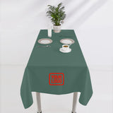 Custom Blue Green Coral Red Square Table Cloth